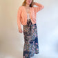 L 90s Peach Pink Cardigan