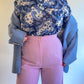 70s Blue Paisley Dagger Collar Polo (L/XL)