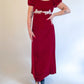 Size 6/8 60s Red Velvet Puff Sleeve Maxi Dress