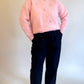 XL 90s Baby Pink Rose Angora Sweater