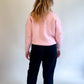 XL 90s Baby Pink Rose Angora Sweater