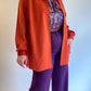 70s Burnt Orange Overshirt Jacket (XXL)