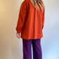70s Burnt Orange Overshirt Jacket (XXL)