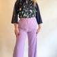 70s Floral Flared Sleeve Blouse (M/L)