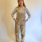 S/M 90s Tan Corduroy Overalls