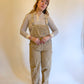 S/M 90s Tan Corduroy Overalls