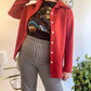 70s Burnt Orange Button Up Overshirt (M/L)