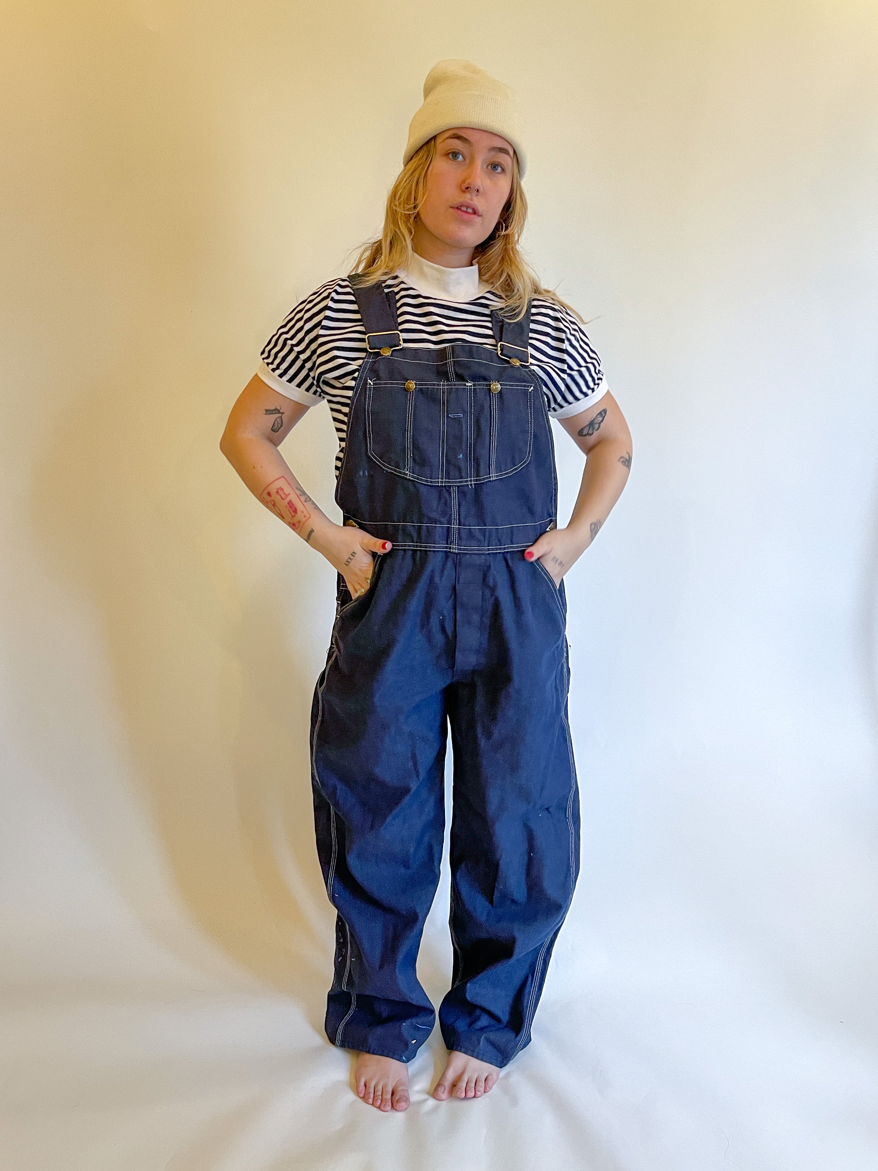 L 60s Dark Wash Sears Overalls