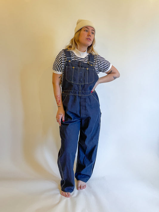 L 60s Dark Wash Sears Overalls