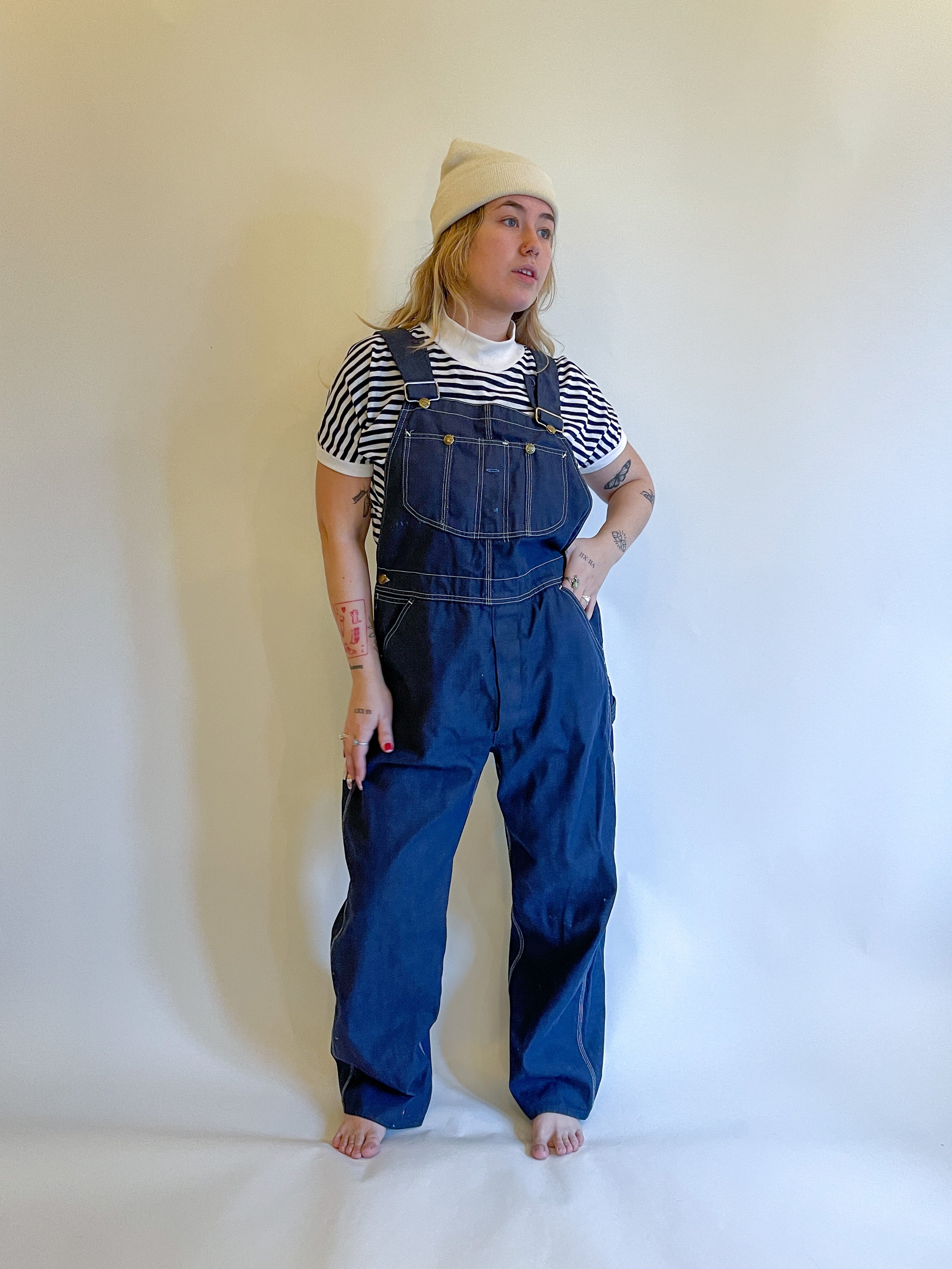 L 60s Dark Wash Sears Overalls