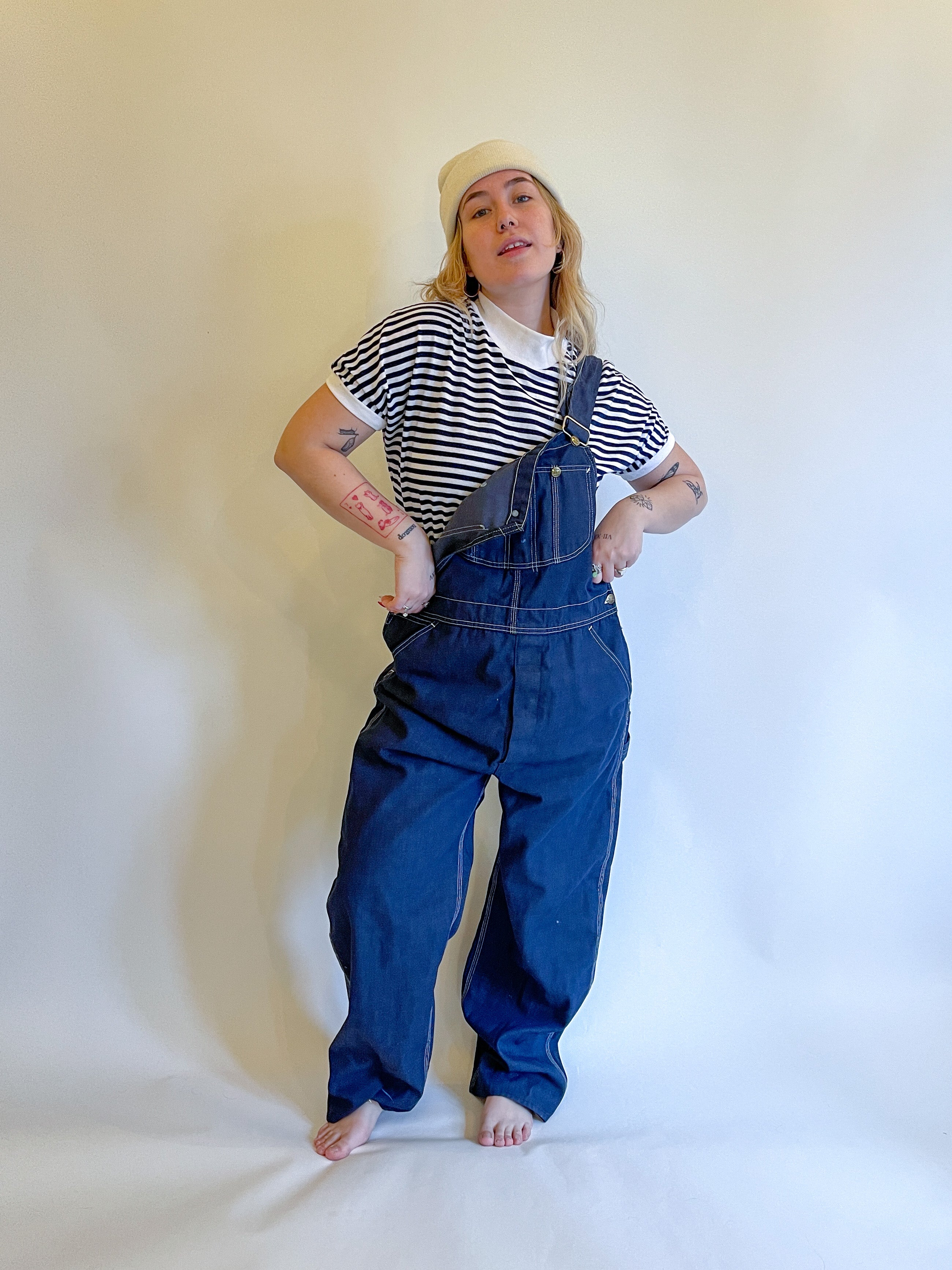 L 60s Dark Wash Sears Overalls