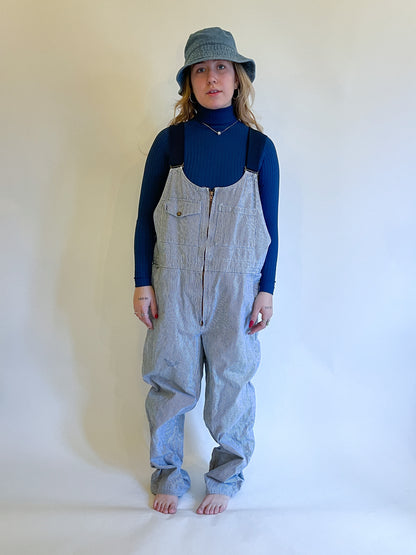 XL 80s Hickory Stripe Overalls