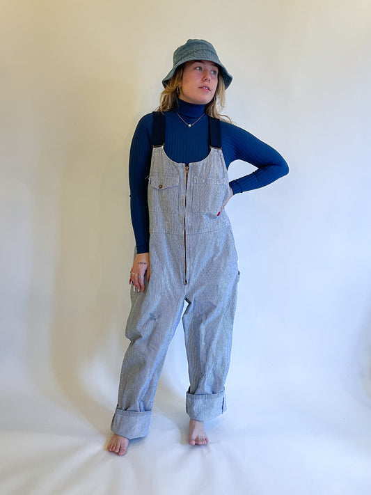 XL 80s Hickory Stripe Overalls