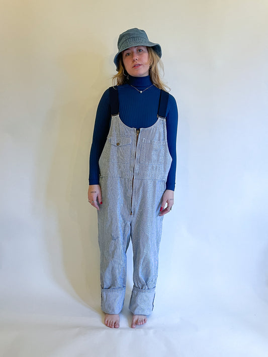 XL 80s Hickory Stripe Overalls