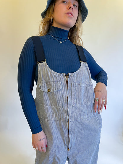 XL 80s Hickory Stripe Overalls