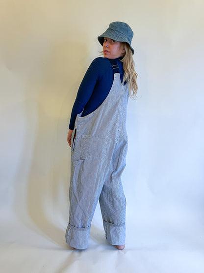 XL 80s Hickory Stripe Overalls