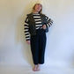 M 80s Cropped Black & White Knit Sweater