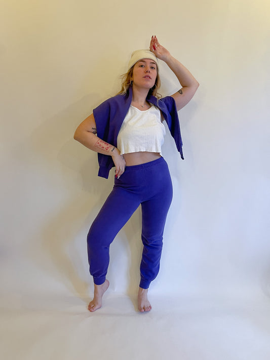 XS/S 80s Royal Purple Sweatsuit