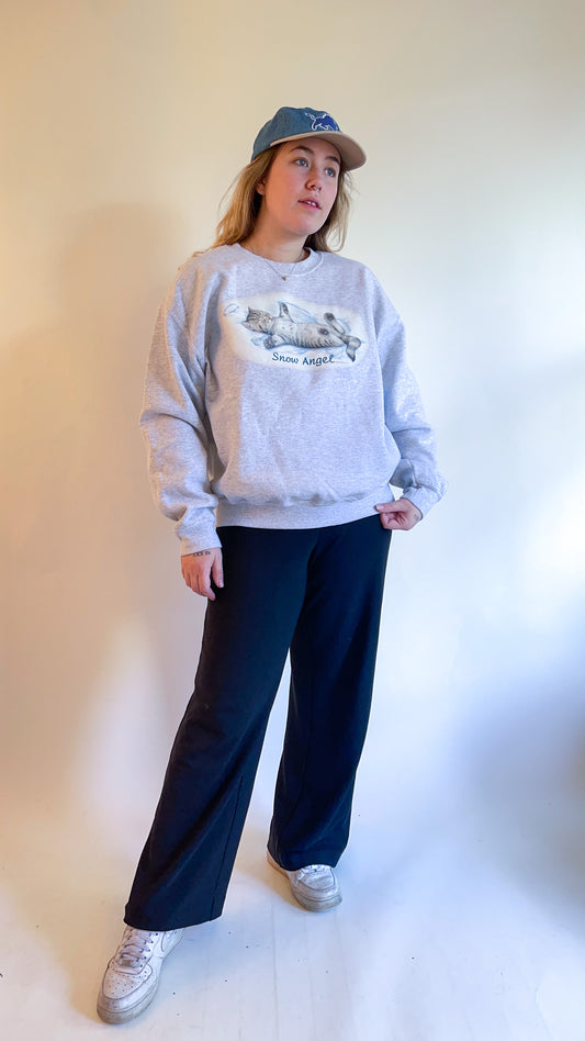 Snow Angel Cat Sweatshirt (L)