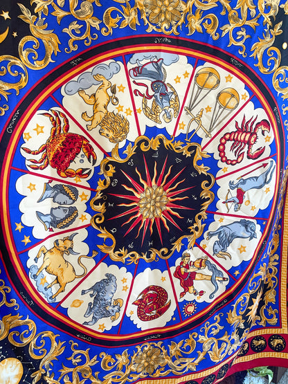 70s Large Zodiac Printed Scarf