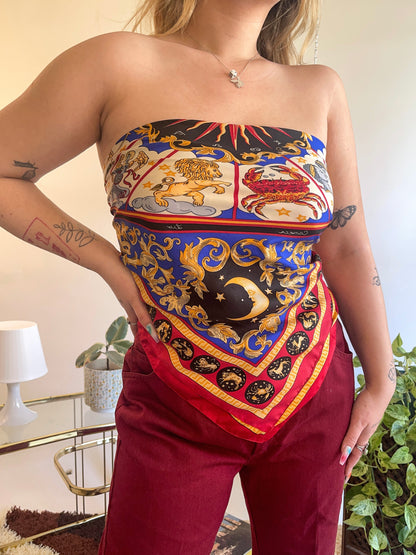 70s Large Zodiac Printed Scarf