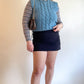 80s Powder Blue Knit Sweater Vest (M)