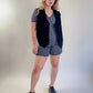 90s Black Suede Vest (XL)