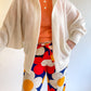 70s White Batwing Sleeve Cardigan (M/L)