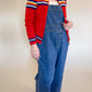XL 90s Dark Wash Wide-Leg Overalls