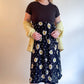 90s Daisy Print Midi Dress (M)