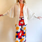 70s White Batwing Sleeve Cardigan (M/L)