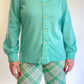 70s Turquoise Dagger Collar Button Up (M)