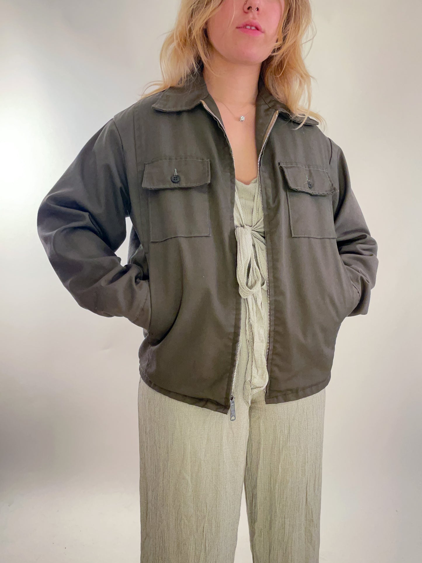 70s Olive Sears Work'N Leisure Chore Jacket (M/L)