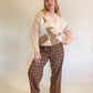 XL 90s Brown Plaid Pants