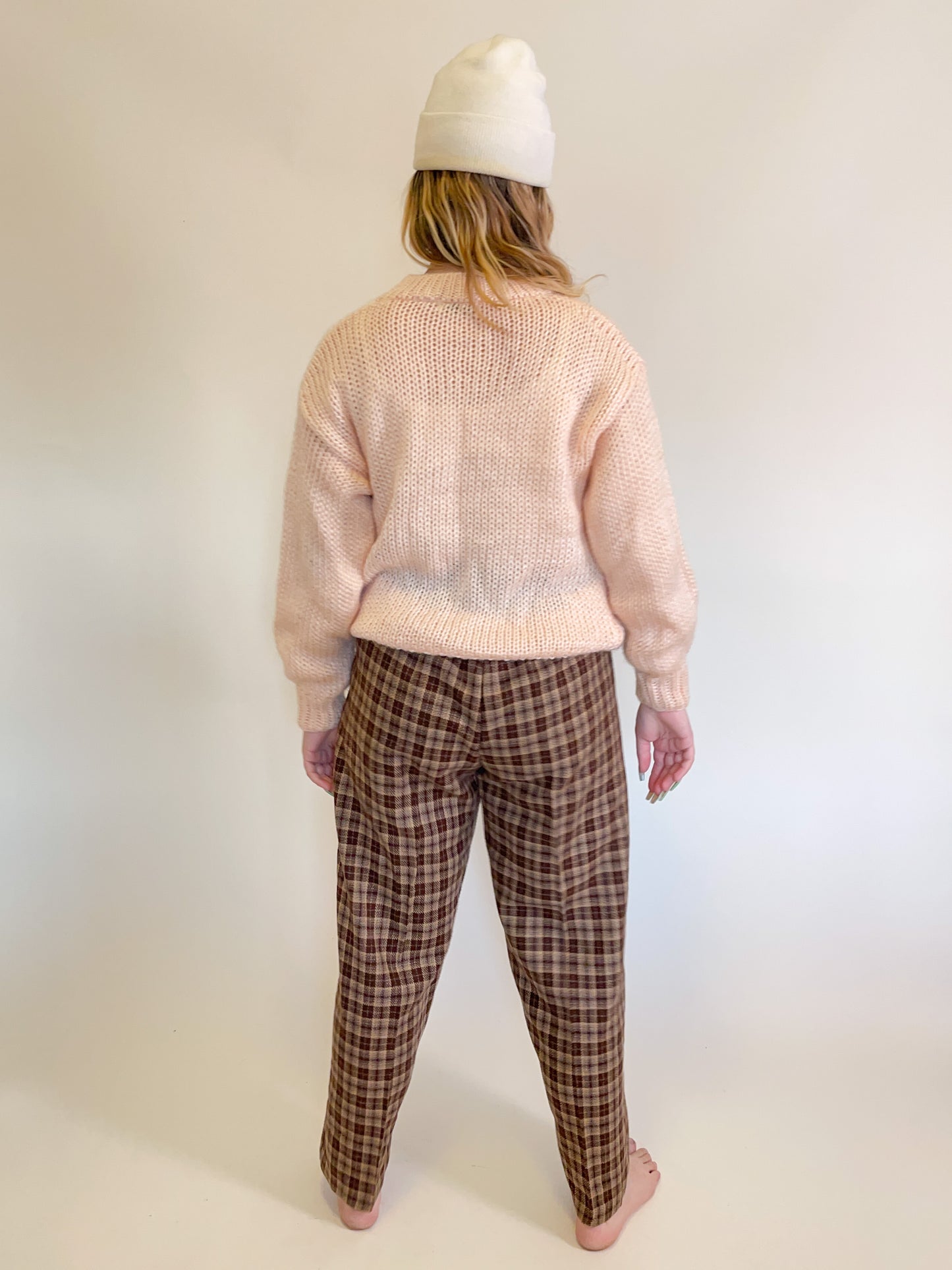 XL 90s Brown Plaid Pants