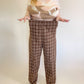 XL 90s Brown Plaid Pants