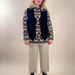 90s Neutral Fair Isle Knit Sweater (L)