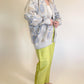 XL 90s Baby Blue Circles Cardigan