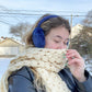 Vintage 70s/80s Navy Blue Fuzzy Earmuffs