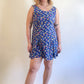 90s Colorful Daisy Print Romper (M)