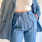 90s Powder Blue Lightweight Two Piece Suit (M/L)