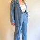 90s Powder Blue Lightweight Two Piece Suit (M/L)
