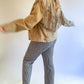 L 80s Tan Suede Fringe Jacket