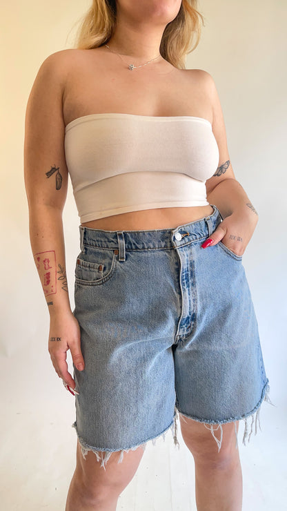 90s Cream Tube Top (S/M)