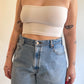 90s Cream Tube Top (S/M)