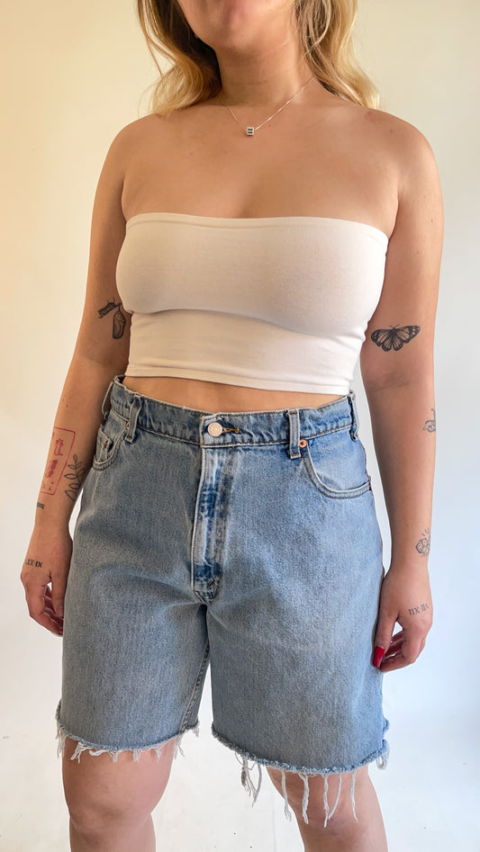 90s Cream Tube Top (S/M)