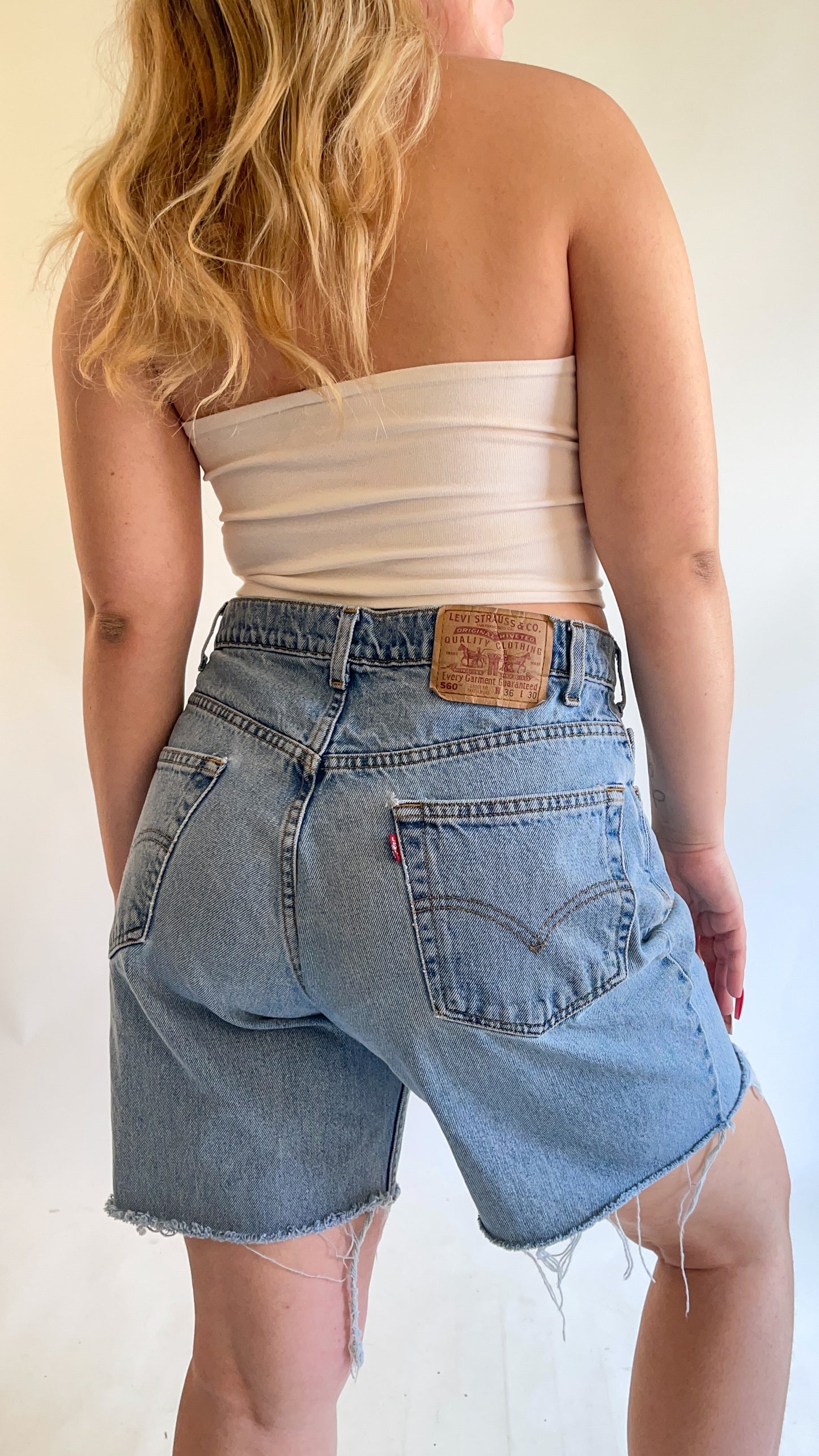 90s Levi's 560 Cut Off Long Shorts (W36")