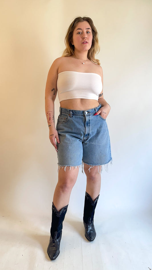 90s Cream Tube Top (S/M)