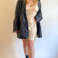 90s Black Leather Blazer (XXL-XXXL)