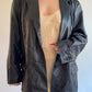 90s Black Leather Blazer (XXL-XXXL)